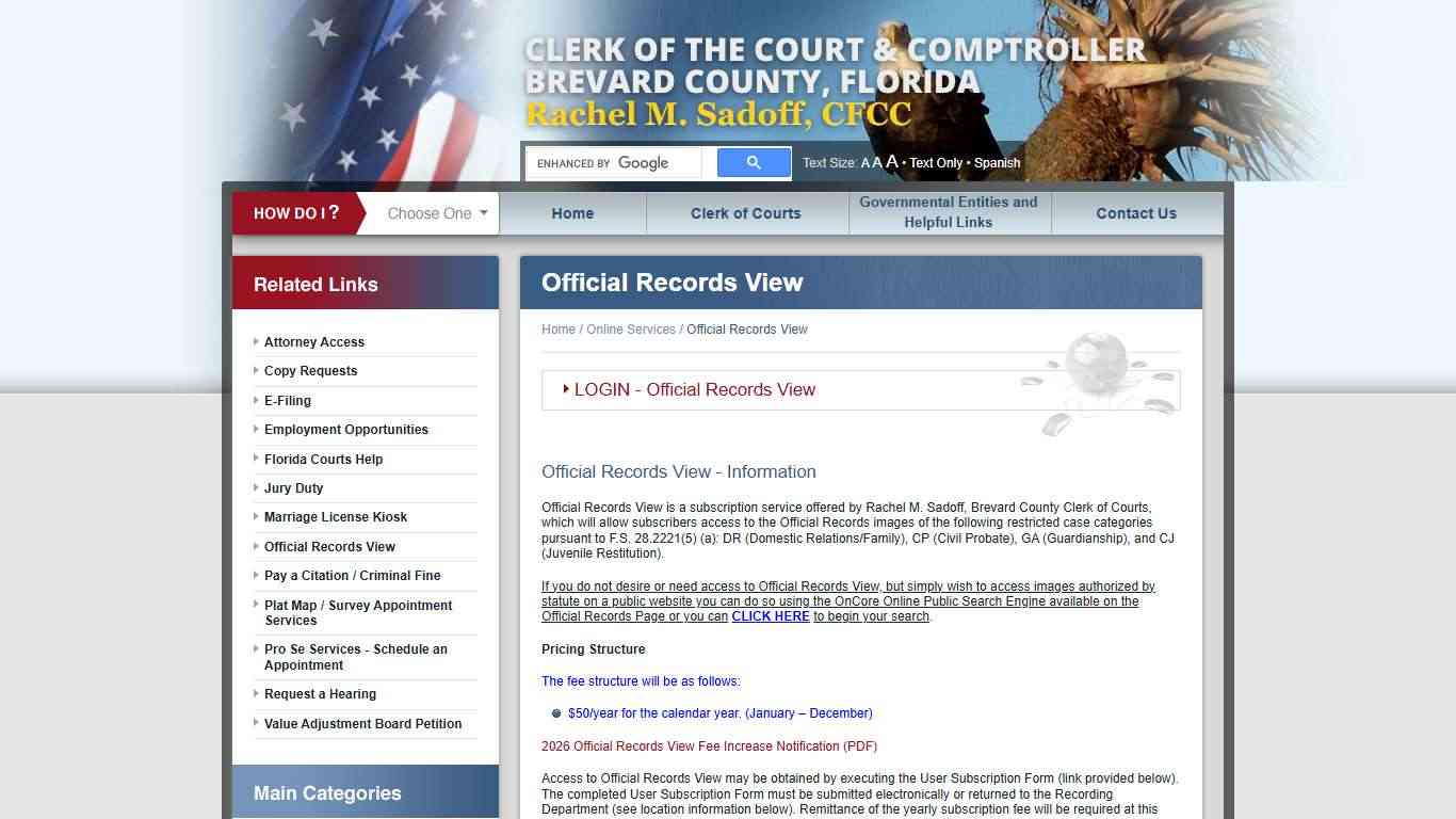Official Records View - Brevard County, Florida - Clerk of the Court