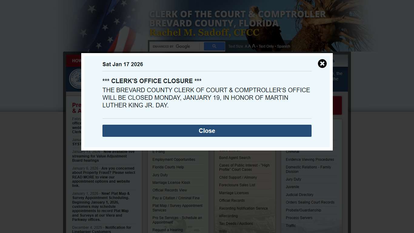 Brevard County, Florida - Clerk of the Court